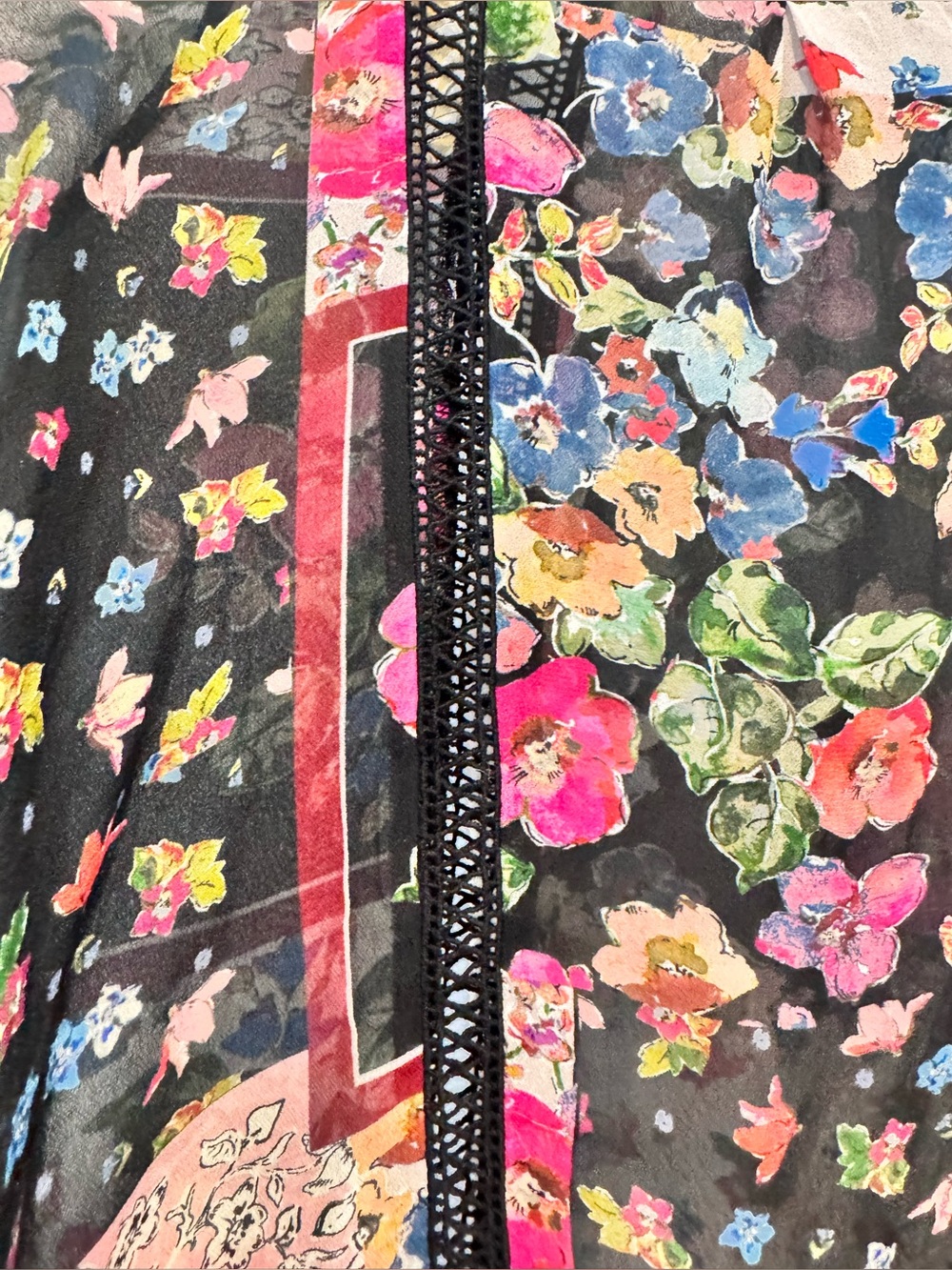Johnny Was Jade Roswell Pieced Blouse - Picture 5 of 10